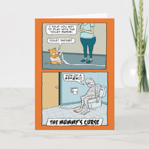 Funny Mummy's Curse Halloween Card