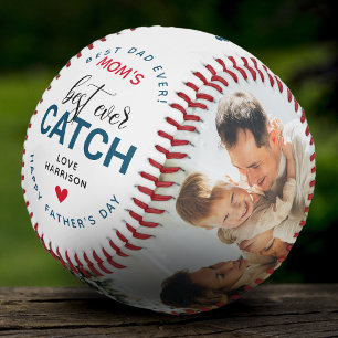 Funny 'Mum's Best Ever Catch' Father's Day Cute Baseball