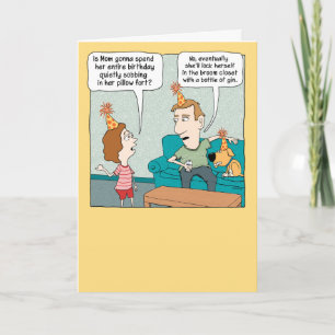 Funny Mum's Pillow Fort Birthday Card
