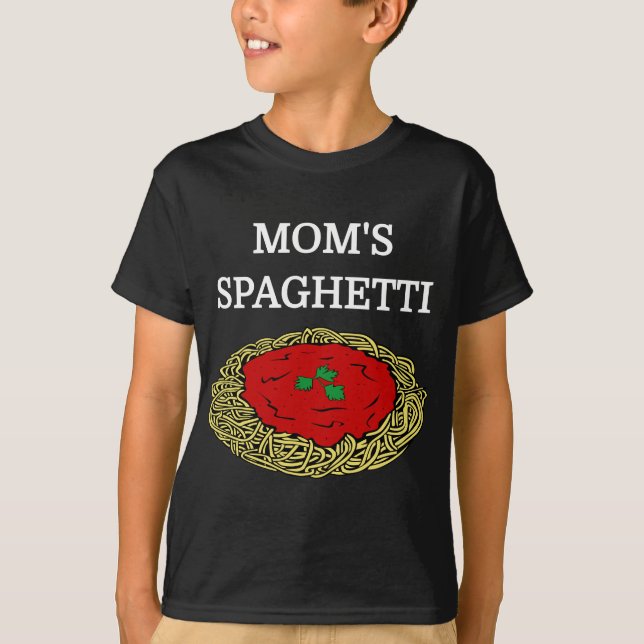 Funny Mum's Spaghetti Food Lover Foodie Loves Past T-Shirt (Front)