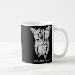 Funny munchkin smoking kitten standing cat meme coffee mug