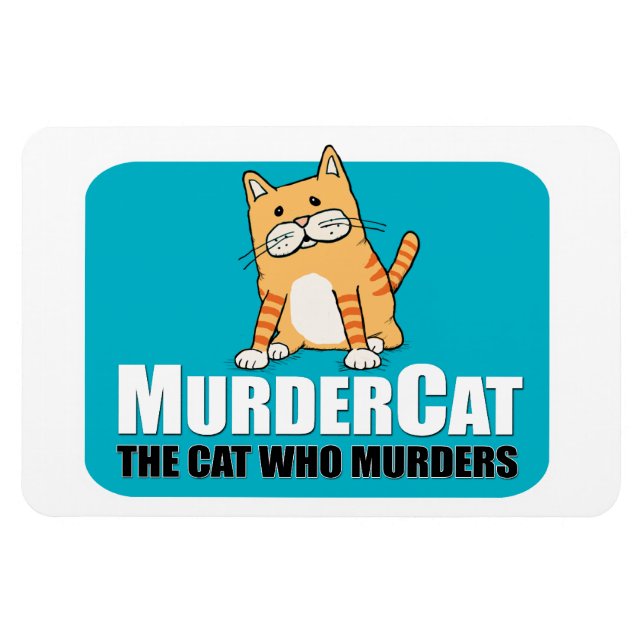Funny Murder Cat magnet (Horizontal)