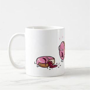 Funny Murdered Doughnut Cartoon Coffee Mug