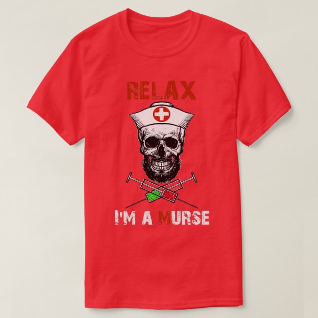 Funny Murse Male Nurse Gift T-Shirt (Design Front)
