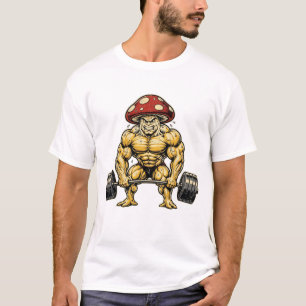 Funny Muscular Mushroom - Bodybuilding Gym T-Shirt