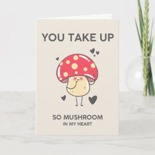 Funny Mushroom Pun Valentine Holiday Card