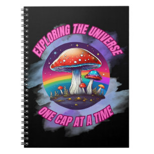 Funny mushroom slogan notebook