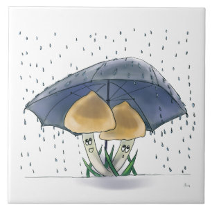 Funny mushrooms tile