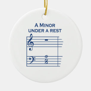 Funny Music A Minor Ceramic Ornament