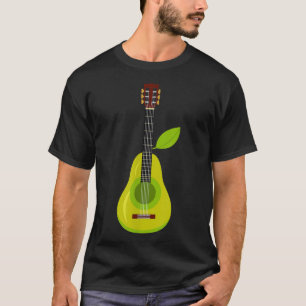Funny Music Acoustic Guitar Pear Fruit 882 T-Shirt