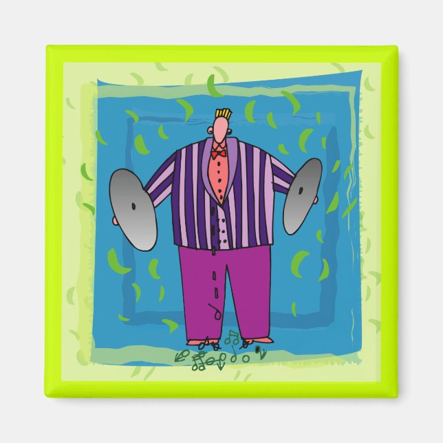 Funny Music Cartoon Magnet (Front)