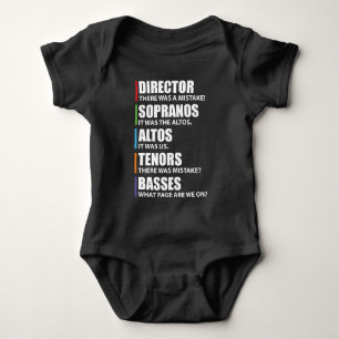 Funny Music Choir Singing Choir Joke Baby Bodysuit