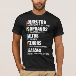 Funny Music Choir Singing Choir Joke T-Shirt