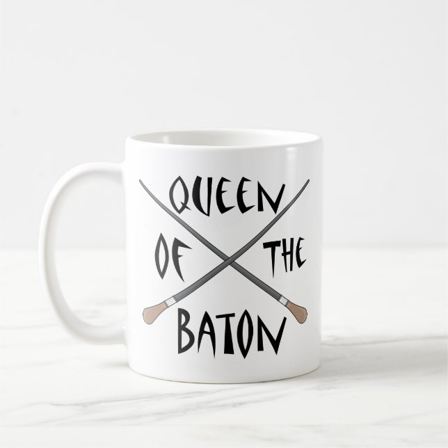 Funny Music Director Queen of the Baton Coffee Mug (Left)