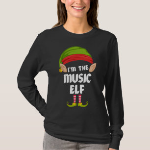 Funny Music Elf Matching Family PJ Christmas T-Shirt