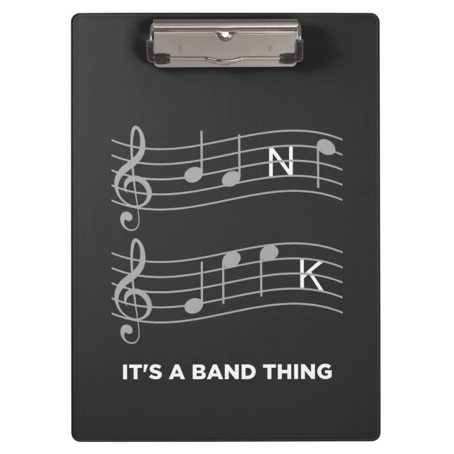 Funny Music - It's A Band Thing Clipboard (Front)