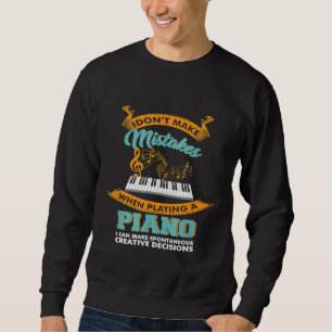 Funny Music Piano Pianist Keyboard Keys Musician T Sweatshirt