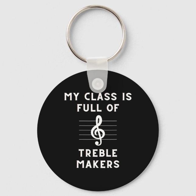 Funny Music Teacher Treble Music Note  Key Ring (Front)