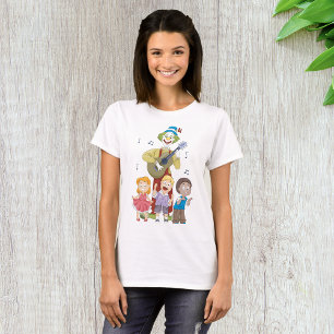 Funny Musical Clown with Dancing Children T-Shirt