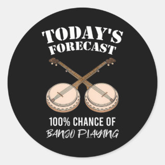 Funny Musical instrument bluegrass Today's Classic Round Sticker