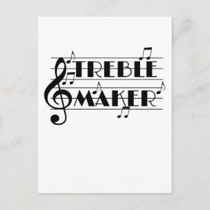 Funny Musician Treble Maker Music Clef Postcard