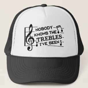 Funny Musicians Treble Joke Pun   Music Teachers Trucker Hat
