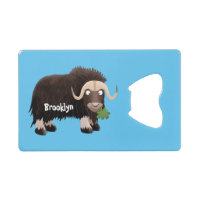 Funny musk ox cartoon illustration