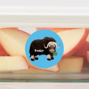 Funny musk ox cartoon personalised