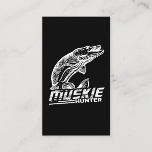 Funny Muskellunge Fish Muskie Hunter Musky Fishing Business Card
