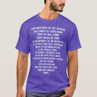 Funny Mustang Car Lords Prayer vintage T-Shirt