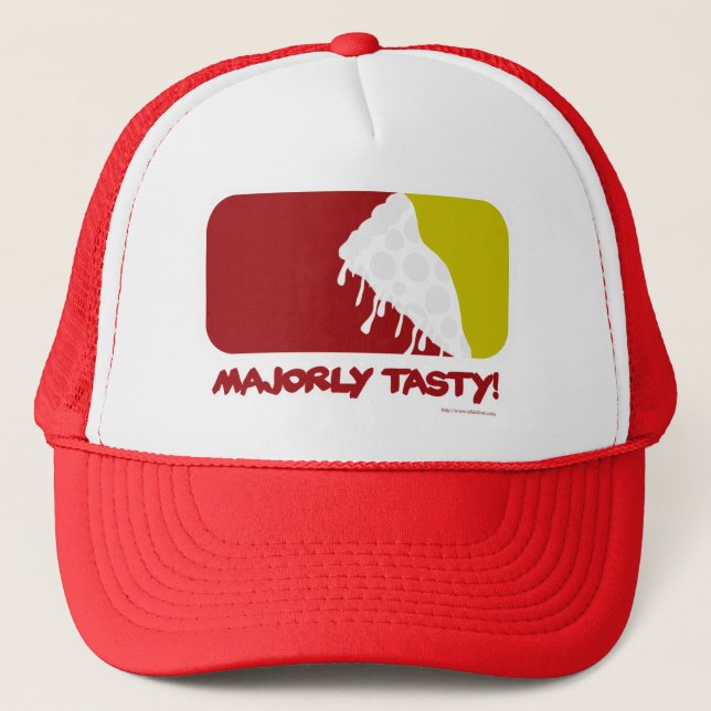Funny MVP Fun Sports Pizza Leagues Logo Trucker Hat (Front)