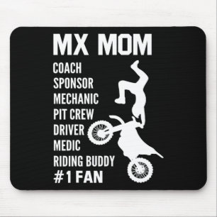 Funny Mx Mum Dirt Bike Motocross Riding Buddy Moth Mouse Pad