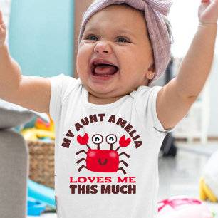 Funny My Aunt Loves me Baby Bodysuit