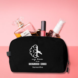 Funny My Brain is on Airplane Mode Coworker Simple Dopp Kit
