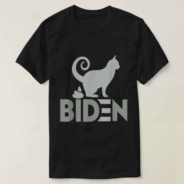 funny My Cat Hates joe Biden I Love My Cat Anti Jo T-Shirt (Design Front)