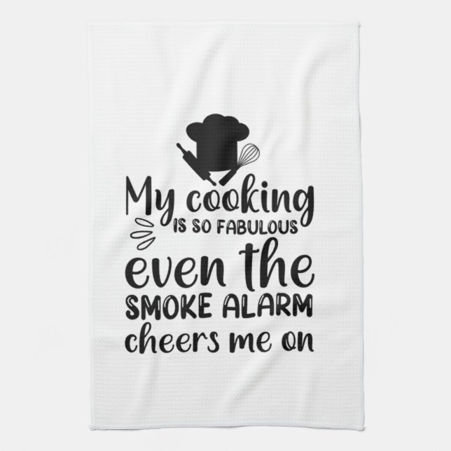 Funny My Cooking Is So Fabulous Kitchen Towel (Vertical)