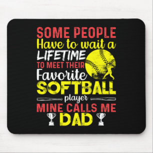 Funny My Favorite Softll Player Calls Me Dad _1 Mouse Pad