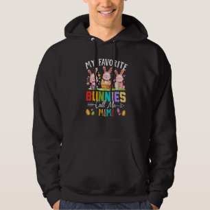 Funny My Favourite Bunnies Call Me Mimi Family Eas Hoodie