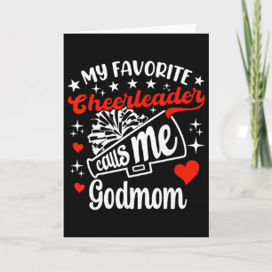 Funny My Favourite Cheerleader Calls Me Godmom Che Card