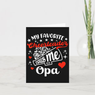 Funny My Favourite Cheerleader Calls Me Opa Cheerl Card