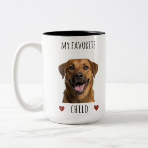 Funny My Favourite Child 2 Photo Custom Dog Two-Tone Coffee Mug