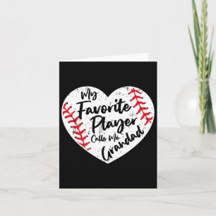 Funny My Favourite Player Calls Me Grandad Basebal Card