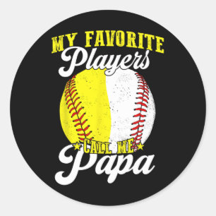 Funny My Favourite Sell Softll Player Calls Me Pap Classic Round Sticker