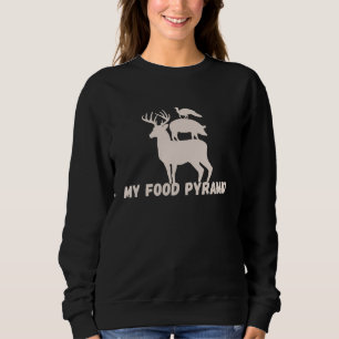 Funny My Food Pyramid Deer Hog Wild Turkey Mens Hu Sweatshirt