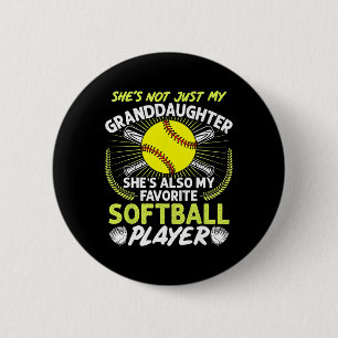 Funny My Granddaughter She's Also My Favorite Soft 6 Cm Round Badge