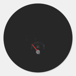 Funny my husband says i'm 10 but so my miles empty classic round sticker