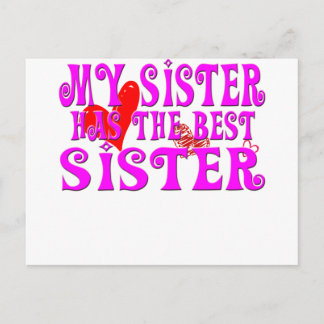 Funny My Sister Has the best sister Postcard