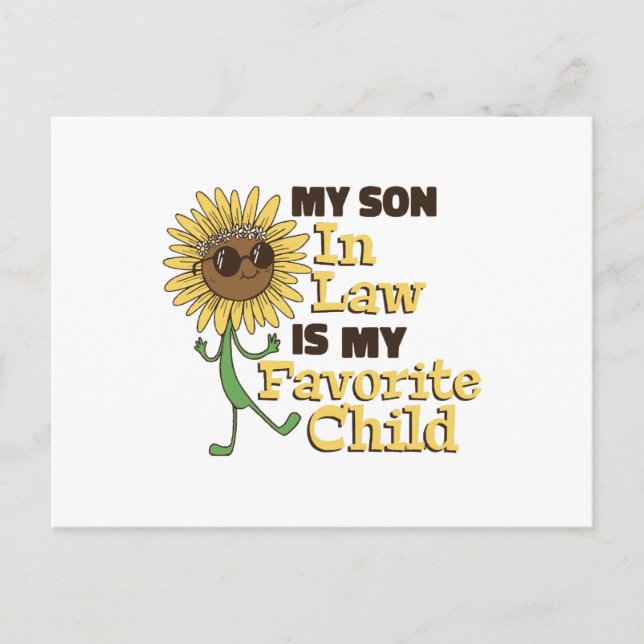 Funny My Son In Law Is My Favourite Child Family M Postcard (Front)