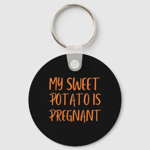 Funny My Sweet Potato Is Pregnant Thanksgiving Cou Key Ring