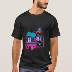 Funny Mystical Halloween Construction Truck Ghost  T-Shirt